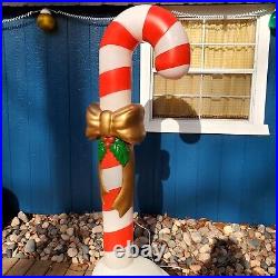 Giant 72 Candy Cane Lighted Blow Mold Christmas Holiday Decoration 6ft Tall