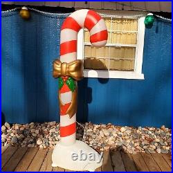 Giant 72 Candy Cane Lighted Blow Mold Christmas Holiday Decoration 6ft Tall
