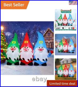 Giant 7.5 FT Multicolor Christmas Gnomes Inflatable Yard Decoration with LEDs