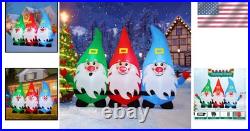 Giant 7.5 FT Multicolor Christmas Gnomes Inflatable Yard Decoration with LEDs