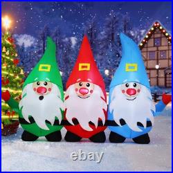 Giant 7.5 FT Multicolor Christmas Gnomes Inflatable Yard Decoration with LEDs
