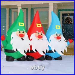 Giant 7.5 FT Multicolor Christmas Gnomes Inflatable Yard Decoration with LEDs