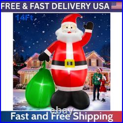 Giant Christmas Inflatable Santa Claus 14 Ft Lighted Yard Decor Outdoor Lawn