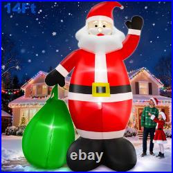Giant Christmas Inflatable Santa Claus 14 Ft Lighted Yard Decor Outdoor Lawn