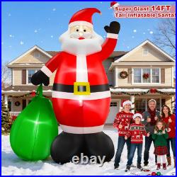 Giant Christmas Inflatable Santa Claus 14 Ft Lighted Yard Decor Outdoor Lawn