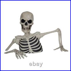 Giant Ground Breaking Skeleton with LCD Eyes and Sound Halloween Decor Prop