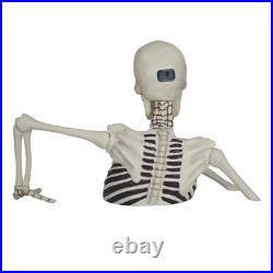 Giant Ground Breaking Skeleton with LCD Eyes and Sound Halloween Decor Prop