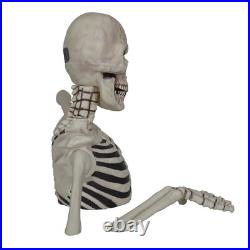 Giant Ground Breaking Skeleton with LCD Eyes and Sound Halloween Decor Prop