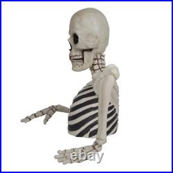 Giant Ground Breaking Skeleton with LCD Eyes and Sound Halloween Decor Prop