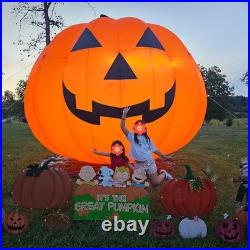 Giant Halloween Inflatable Pumpkin LED Light Blow Up Outdoor Yard Decor