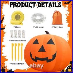 Giant Halloween Inflatable Pumpkin LED Light Blow Up Outdoor Yard Decor