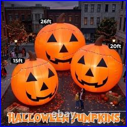 Giant Halloween Inflatable Pumpkin LED Light Blow Up Outdoor Yard Decor