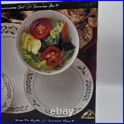 Gibson Christmas Holiday Charm Gold Ivy Trim 20 Piece Set MISSING DINNER PLATES Gibson Christmas Holiday Charm Gold Ivy Trim 20 Piece Set MISSING DINNER PLATES