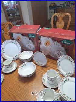 Gibson Everyday Vintage Festive Traditions Christmas Dishes 40 Pcs Service 8 Gibson Everyday Vintage Festive Traditions Christmas Dishes 40 Pcs Service 8