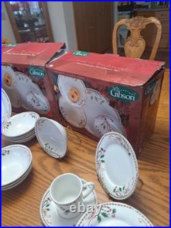 Gibson Everyday Vintage Festive Traditions Christmas Dishes 40 Pcs Service 8 Gibson Everyday Vintage Festive Traditions Christmas Dishes 40 Pcs Service 8