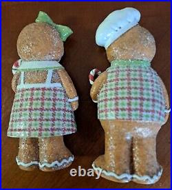 Gingerbread Boy And Girl QVC Valerie Parr Hill Candycane 10 Inch Figures Rare