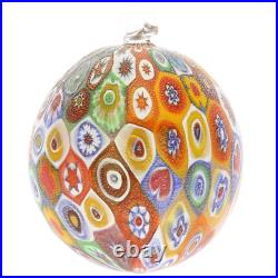 GlassOfVenice Murano Glass Christmas Ornament Gold Millefiori