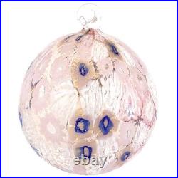 GlassOfVenice Murano Glass Christmas Ornament Pink Millefiori