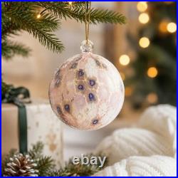 GlassOfVenice Murano Glass Christmas Ornament Pink Millefiori