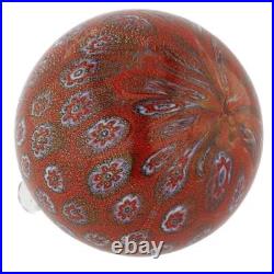 GlassOfVenice Murano Glass Christmas Ornament Red Millefiori GlassOfVenice Murano Glass Christmas Ornament Red Millefiori