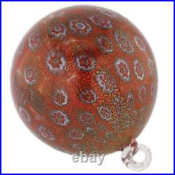 GlassOfVenice Murano Glass Christmas Ornament Red Millefiori GlassOfVenice Murano Glass Christmas Ornament Red Millefiori