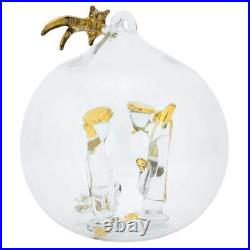 GlassOfVenice Pallina Di Natale In Vetro Di Murano Fatta A Mano | Diametro 8 Cm | Oro 24K | Regalo Natalizio Autentico Italiano