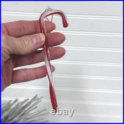 Glass Candy Cane Ornaments set of 12