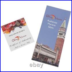 Glass of Venice Murano Glass Aurea Millefiori Christmas Ornament Red and White