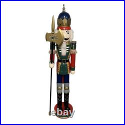 Glitzhome Outdoor Christmas Decorations 42 Wooden Christmas King Nutcracker