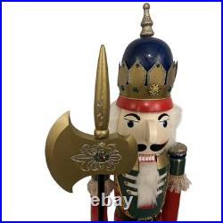 Glitzhome Outdoor Christmas Decorations 42 Wooden Christmas King Nutcracker