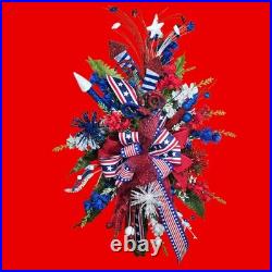 Glitzy Patriotic door swag/wreath 4th of July decoration