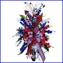 Glitzy Patriotic door swag/wreath 4th of July decoration