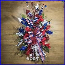 Glitzy Patriotic door swag/wreath 4th of July decoration