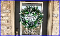 Gnome Shenanigans St. Patrick's Day Deco Mesh Front Door Wreath Home Decoration