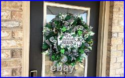Gnome Shenanigans St. Patrick's Day Deco Mesh Front Door Wreath Home Decoration