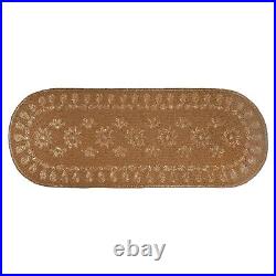 Gold Beaded Oval Runner