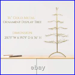 Gold Christmas Tree Ornament & Jewelry Display Stand 3ft, 5 Tiers