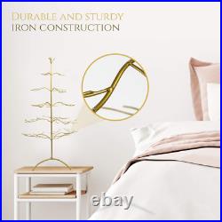 Gold Christmas Tree Ornament & Jewelry Display Stand 3ft, 5 Tiers