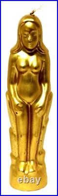 Gold Metallic Woman Figure 7.25 Candle Wicca Pagan Spell Hoodoo
