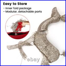 Golden Christmas Lighted Reindeer Family Set for Indoor Outdoor Yard Decor