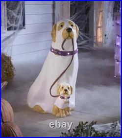 Golden Retriever Halloween Dog Blow Mold Ghost LED 2025 Home Depot 2.5 Ft