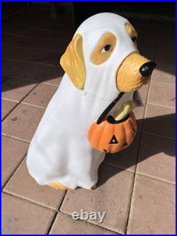 Golden Retriever Halloween Dog Blow Mold Ghost LED Lit 2024 Home Depot 2.5 Ft