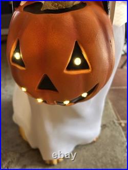 Golden Retriever Halloween Dog Blow Mold Ghost LED Lit 2024 Home Depot 2.5 Ft