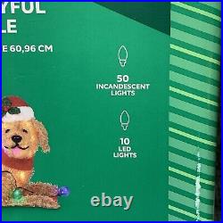 Goldendoodle Holiday Living 24 Lighted Playful Doodle Christmas Decor 5280863