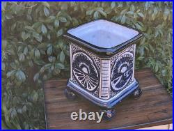 Gorgeous 4 Footed Planter is a Handmade Ceramic Talavera Flower Pot for Outdoor Gorgeous 4 Footed Planter is a Handmade Ceramic Talavera Flower Pot for Outdoor