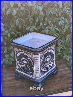 Gorgeous 4 Footed Planter is a Handmade Ceramic Talavera Flower Pot for Outdoor Gorgeous 4 Footed Planter is a Handmade Ceramic Talavera Flower Pot for Outdoor