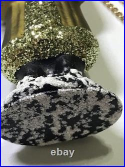 Gorgeous Ino Schaller Bayern Papier-mâché Glitter Santa Tree Ornament 5