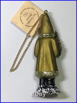 Gorgeous Ino Schaller Bayern Papier-mâché Glitter Santa Tree Ornament 5