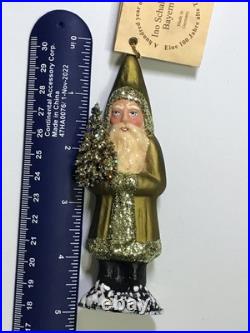 Gorgeous Ino Schaller Bayern Papier-mâché Glitter Santa Tree Ornament 5