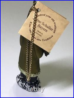 Gorgeous Ino Schaller Bayern Papier-mâché Glitter Santa Tree Ornament 5